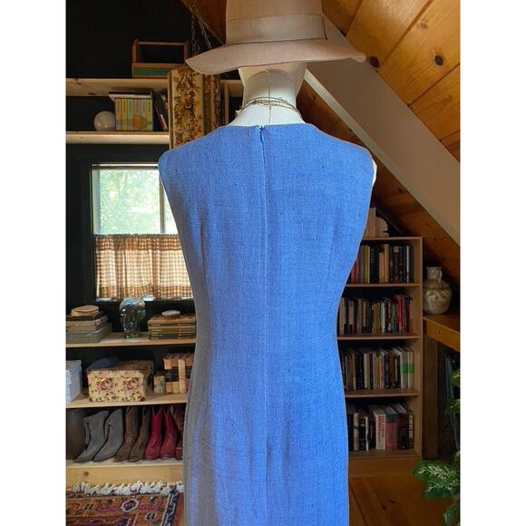 Blue Linen Dress Vintage - Picture 6 of 10